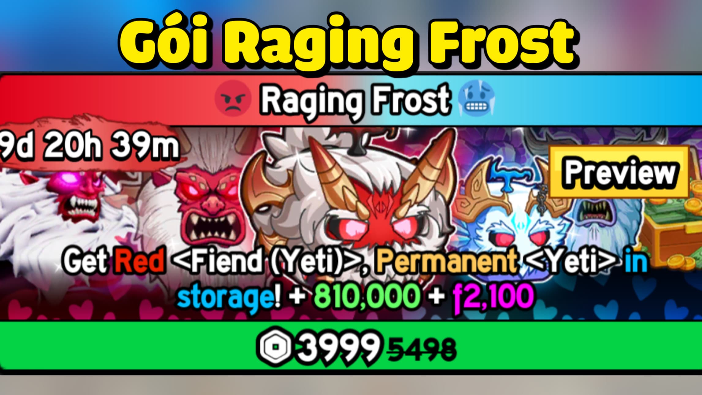 Ảnh minh họa Gói Raging Frost 200K